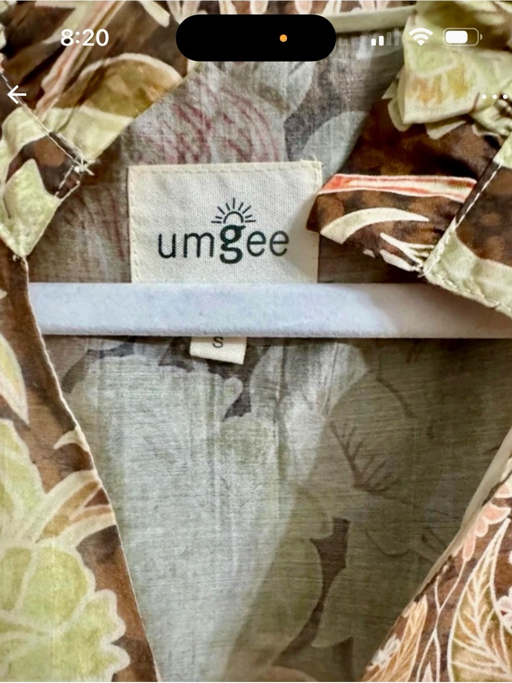 Umgee S Paisley Baby Doll Floral Top Puff Sleeve Boho Blouse NWOT